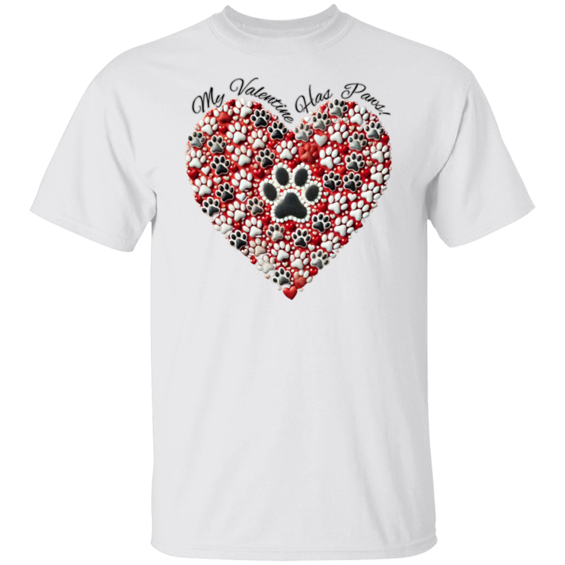 Valentine has Paws T-Shirt