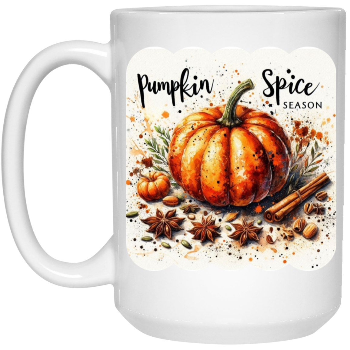 Pumpkin Spice Season 15oz White Mug