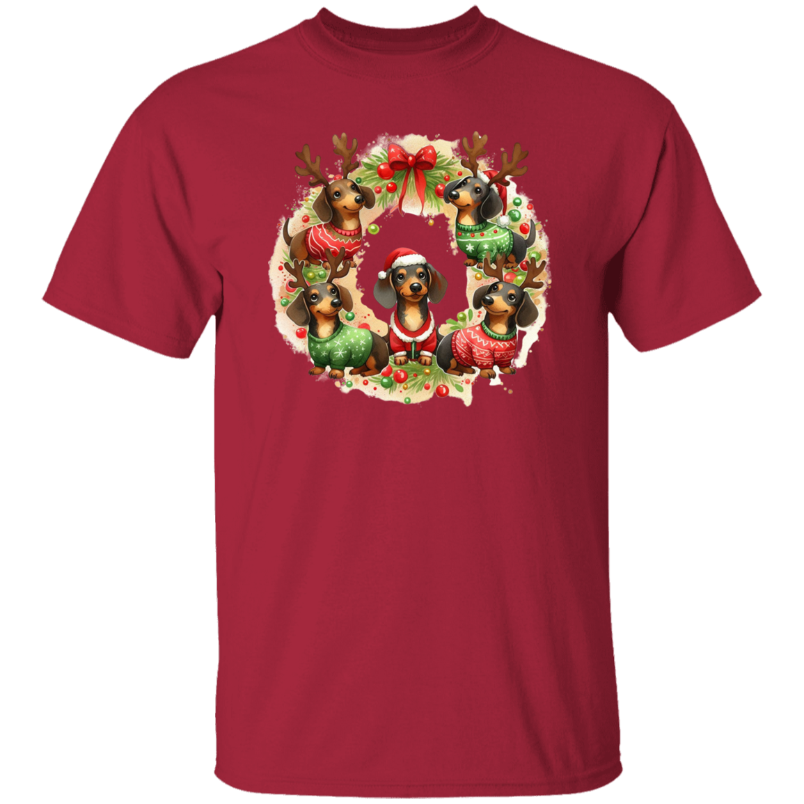 Dachshund Wreath T-Shirt