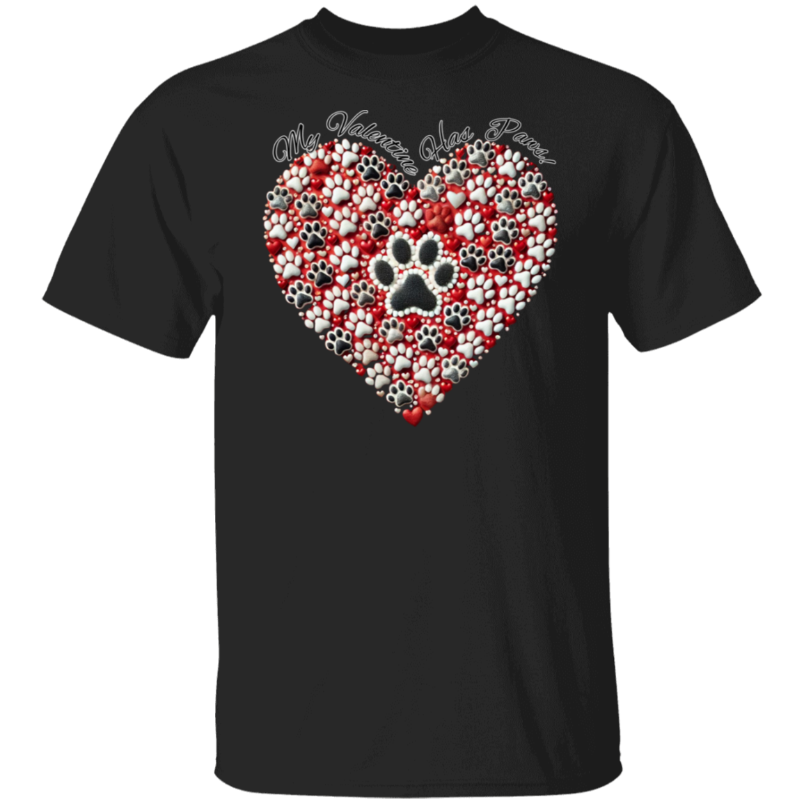 Valentine has Paws T-Shirt