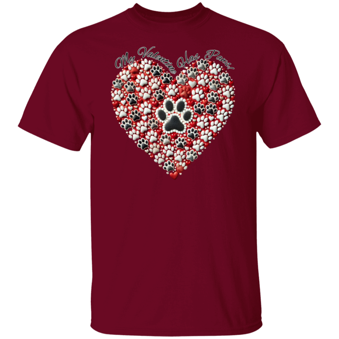 Valentine has Paws T-Shirt