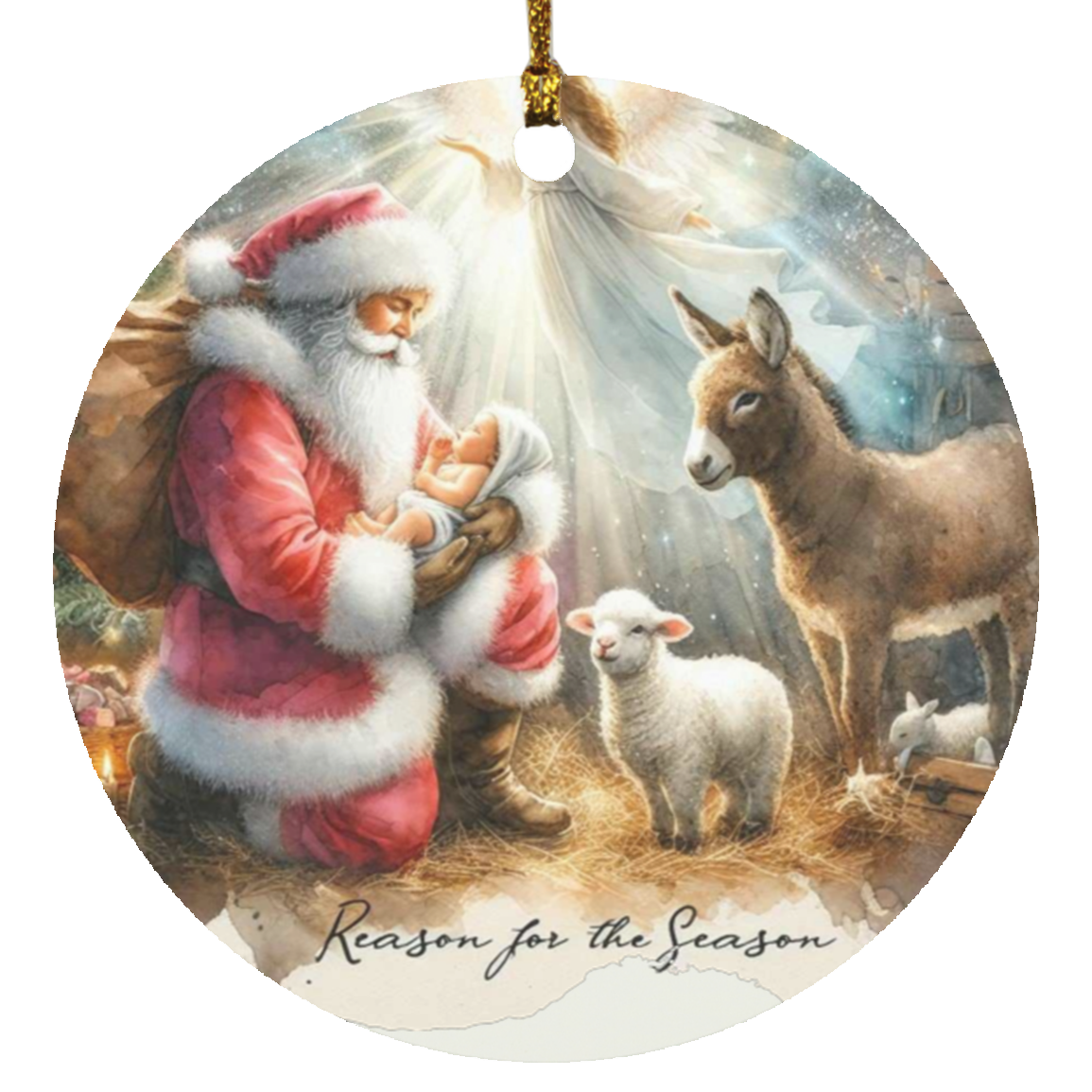 Reason for the Season Circle Ornament