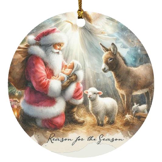 Reason for the Season Circle Ornament