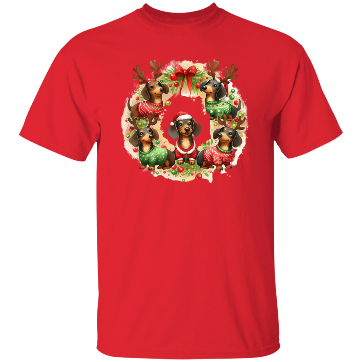 Dachshund Wreath T-Shirt