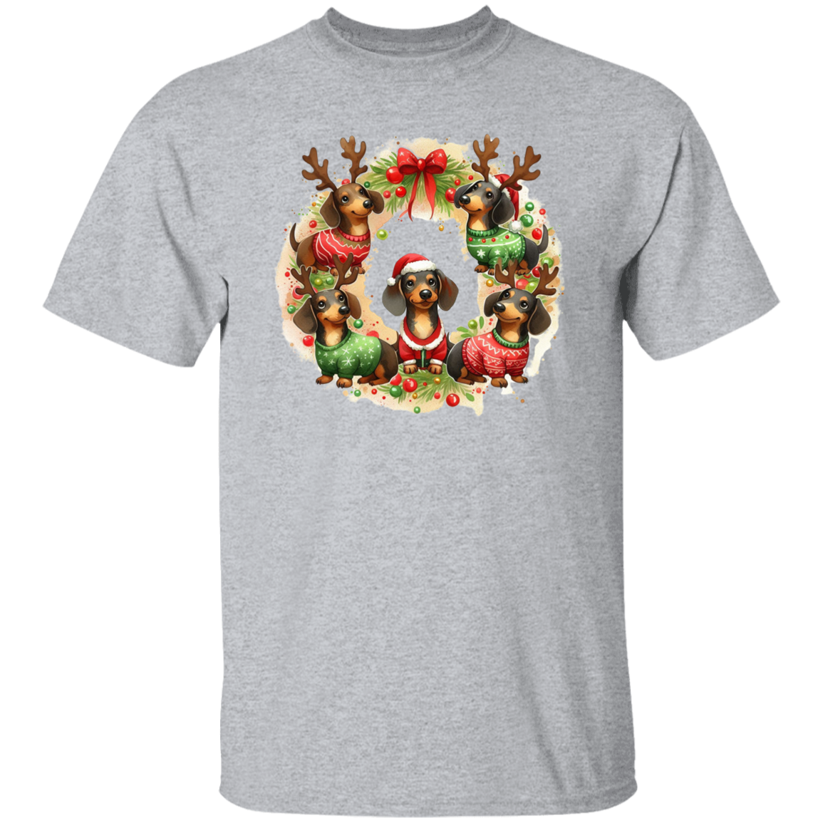 Dachshund Wreath T-Shirt