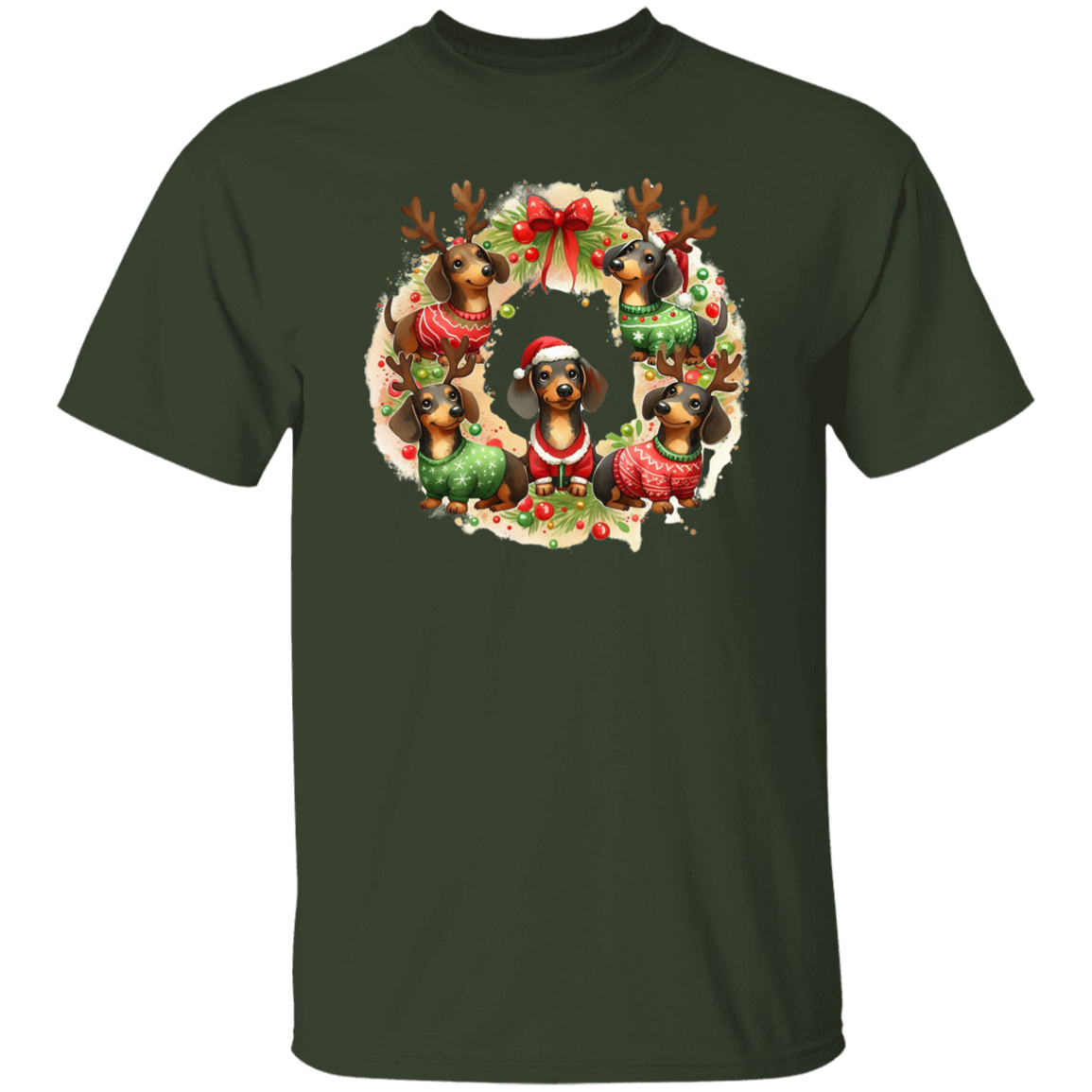 Dachshund Wreath T-Shirt