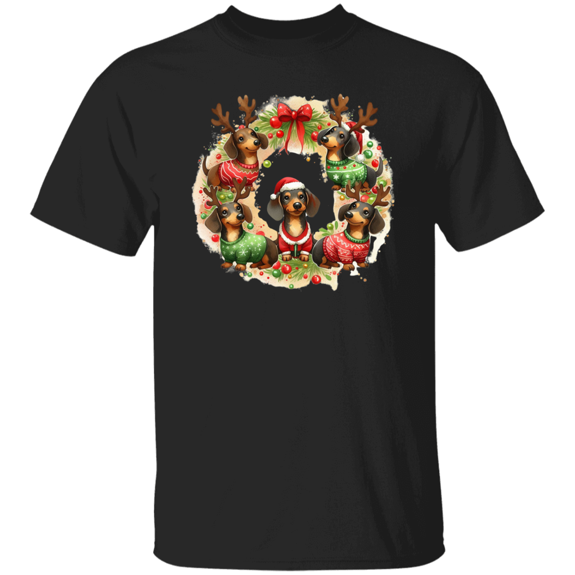 Dachshund Wreath T-Shirt