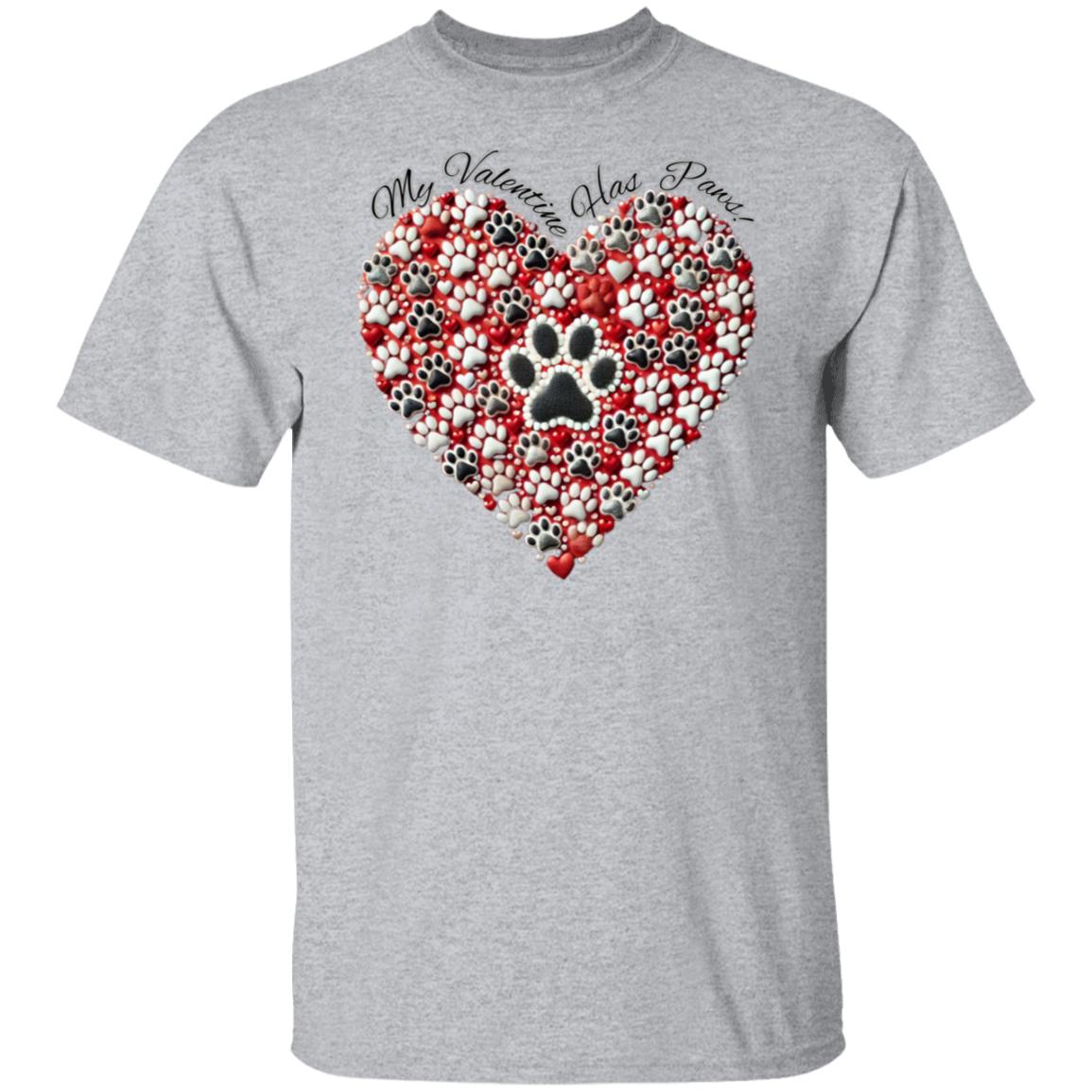 Valentine has Paws T-Shirt