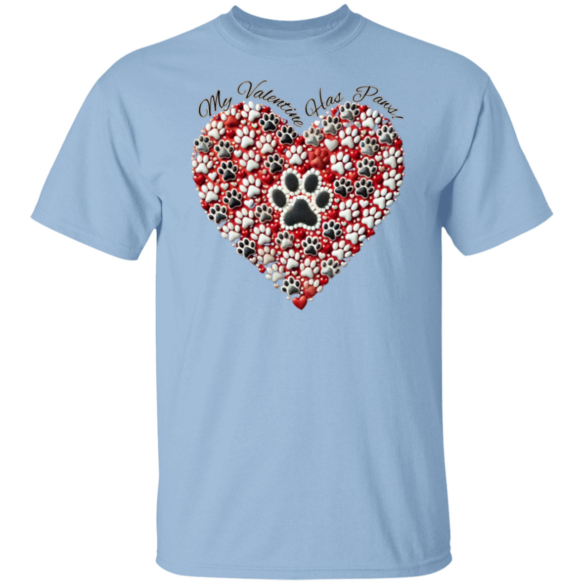 Valentine has Paws T-Shirt