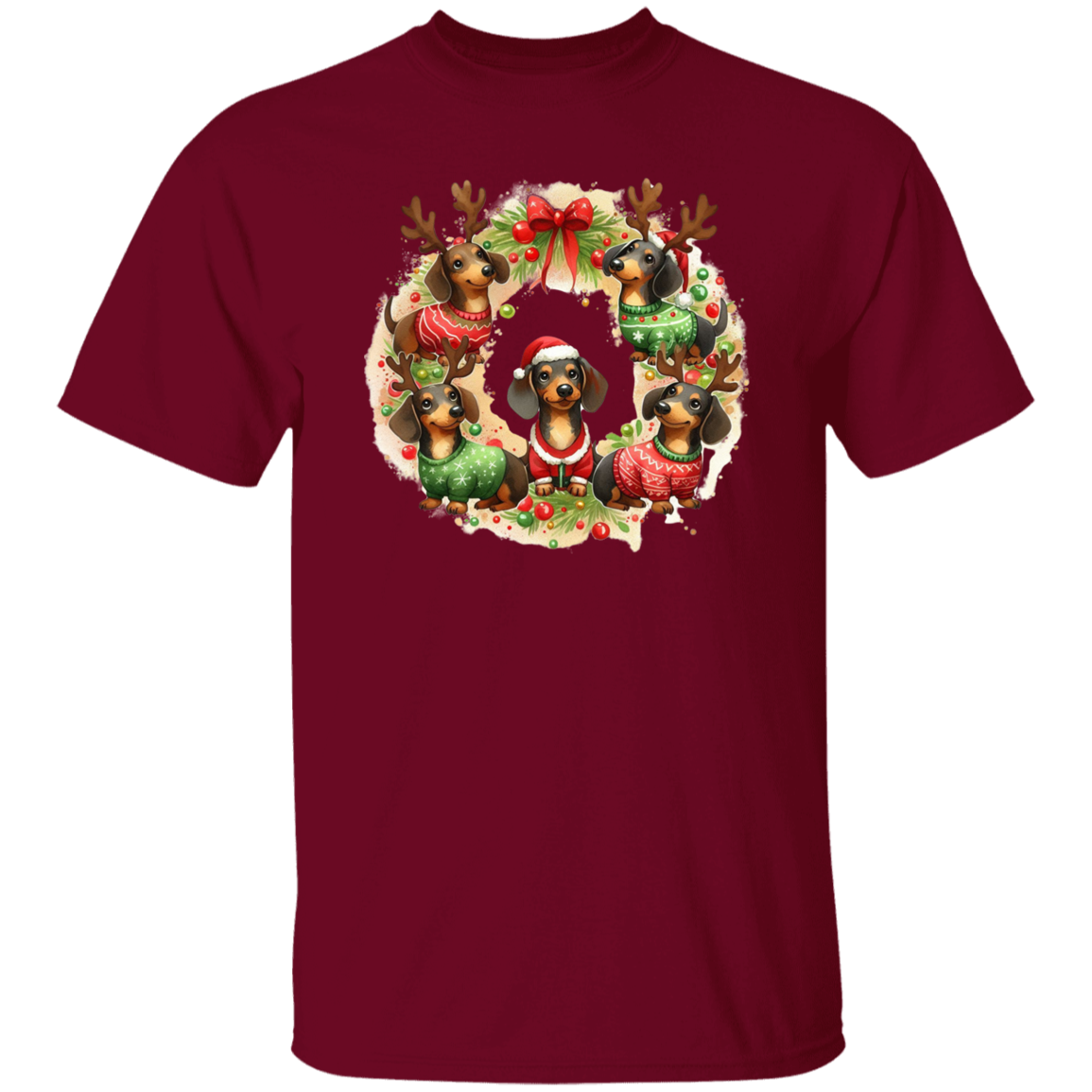 Dachshund Wreath T-Shirt